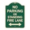 Signmission No Parking or Standing Fire Lane W/ Bidirectional Arrow Heavy-Gauge Alum, 24" x 18", G-1824-23684 A-DES-G-1824-23684 - alternate 1